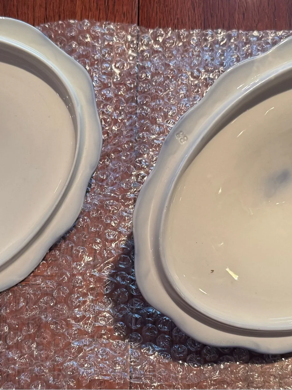 Antique W.H. Grindley Melbourne Flow Blue Lids Pair – 2 Available